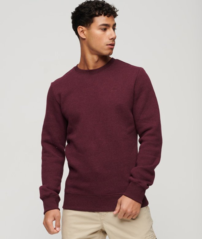 Superdry & Co Essential Logo Sweatshirt met Ronde Hals Rood Grootte: M