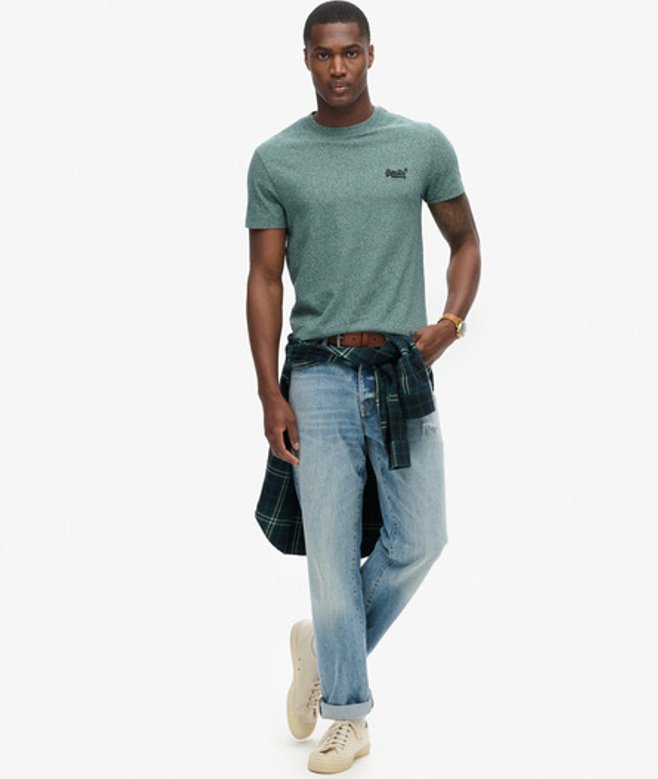 Superdry & Co Men's Essential Logo T-shirt Green / Mid Pine Green Grit - Size: Xxl
