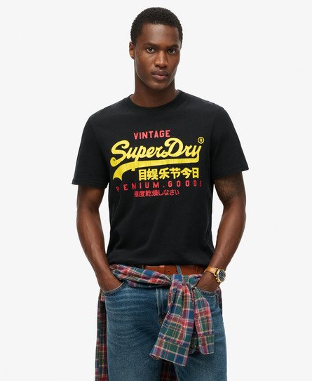 Superdry Men’s Vintage Logo Duo T-shirt Black / Jet Black - Size: L