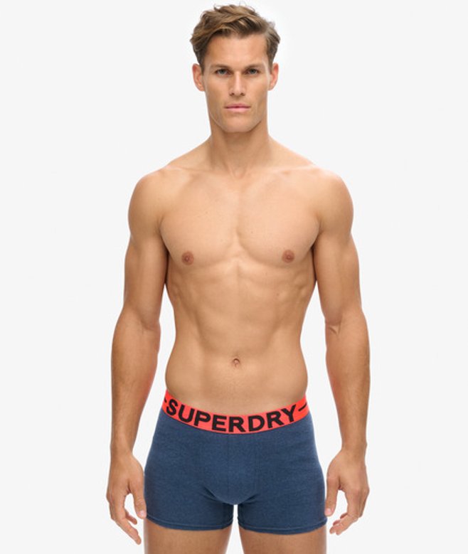Triopak Boxershorts van Biologisch Katoen Blauw Grootte: M