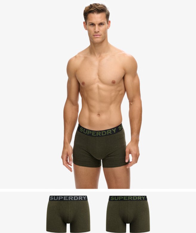 Superdry & Co Duopak Boxers Khaki Grootte: M