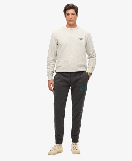 Superdry Men’s Classic Vintage Logo Graphic Jogger Black / Blackboard - Size: M