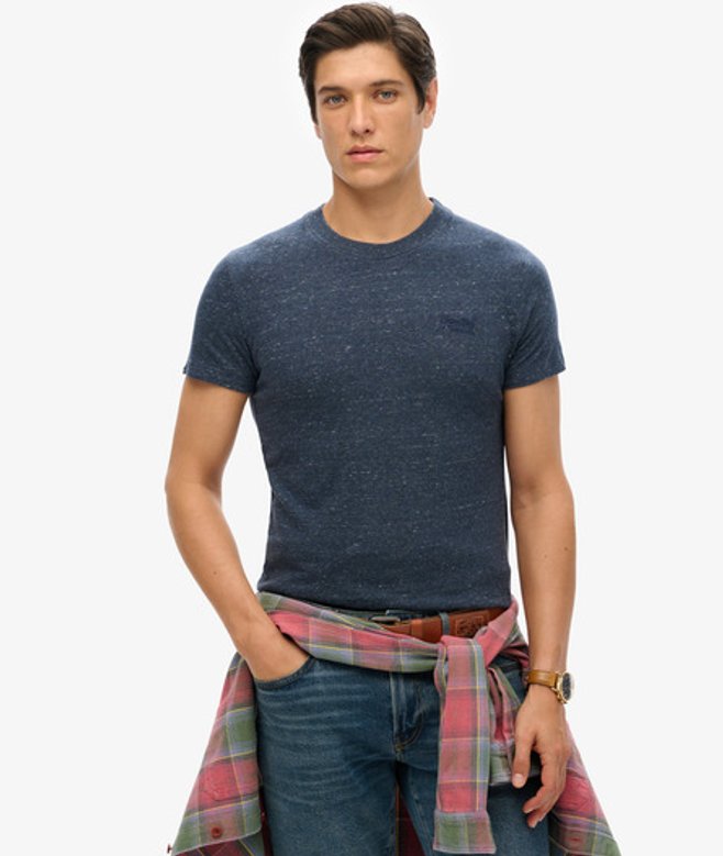 Superdry & Co Essential Logo T-shirt Blauw Grootte: L