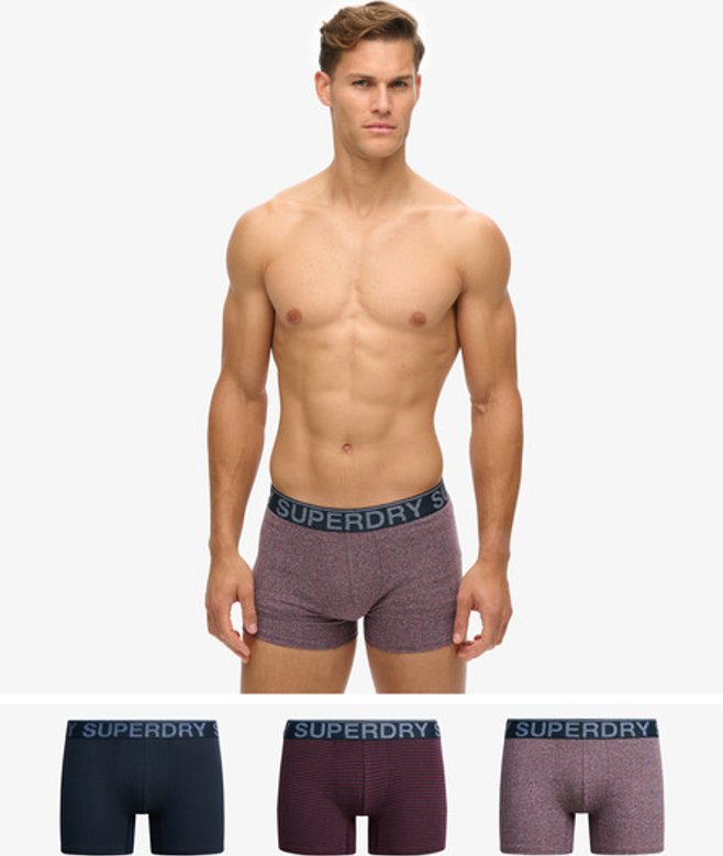 Triopak Boxers Blauw Grootte: M