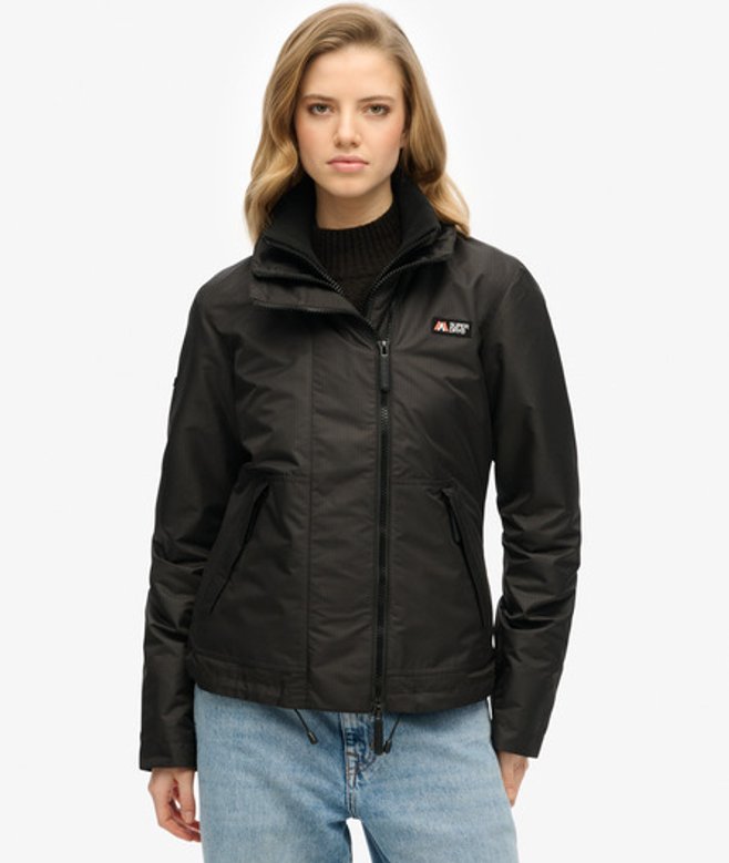 Superdry & Co Women's Mountain Windbreaker Jacket Black - Size: 8