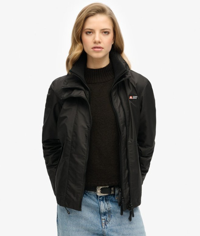 Superdry Women’s Mountain Windbreaker Jacket Black - Size: 16