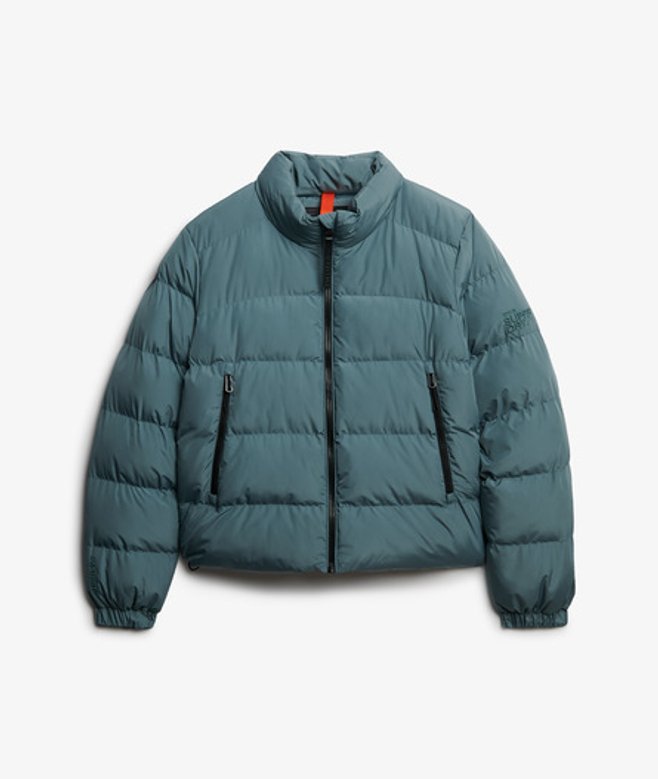 Superdry & Co Women's Non Hooded Sports Puffer Jacket Blue / Goblin Blue - Size: 14