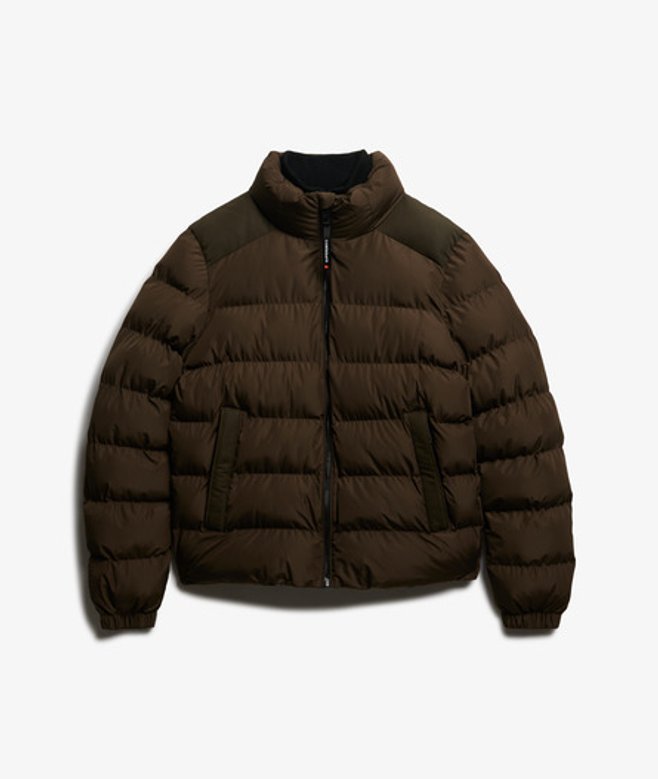 Superdry & Co Men's Sports Puffer Jacket Brown / Slate Brown - Size: Xxxl