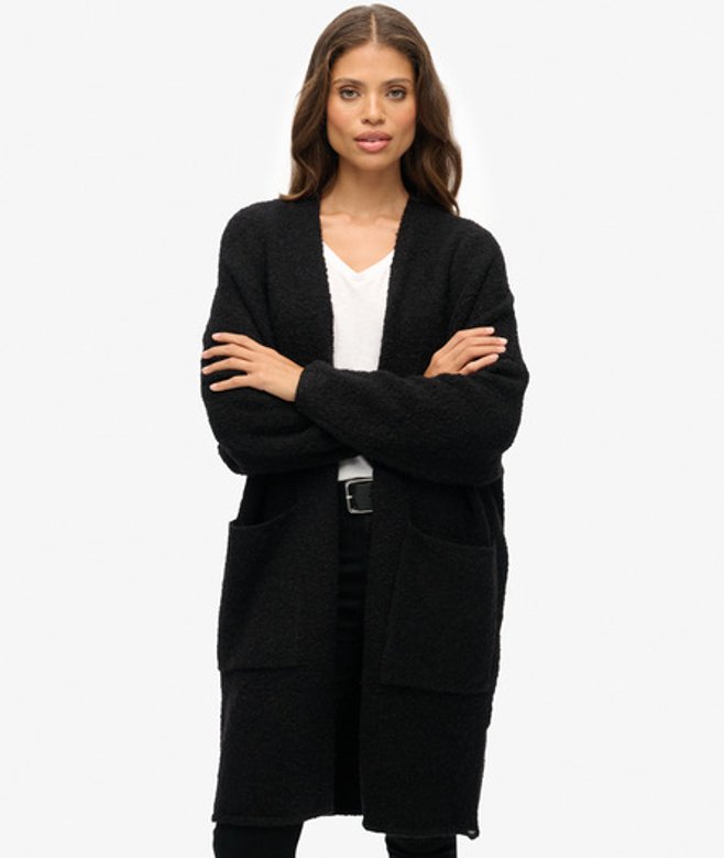 Superdry & Co Wijdvallend Boyfriend Vest Black Grootte: 34