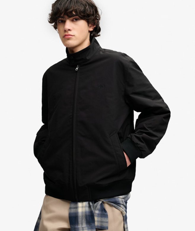 Superdry & Co Campus Gewatteerde Harrington Jas Black Grootte: Xxxl