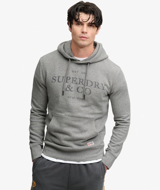 Superdry & Co 1954 Company Relaxed Hoodie Dark Grey Grootte: Xxxl