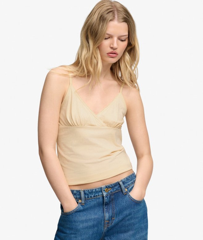 Superdry & Co Athletic Essentials Tanktop met Slanke Pasvorm Yellow Grootte: 38