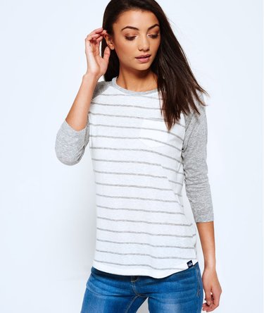 Stripe Baseball-Shirt Image 1