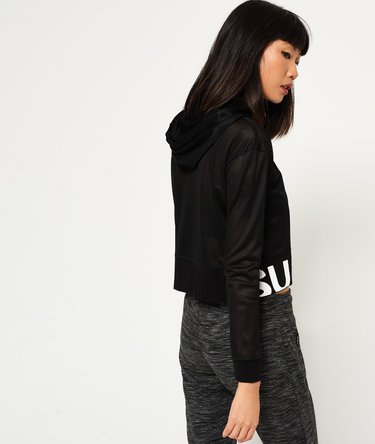 Mesh Crop Hoodie Image 4