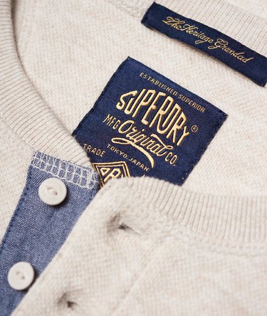 Heritage Pique Long Sleeve Grandad Top Image 6
