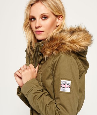 Faux Fur Hooded Rookie Military Parka Jacket Image 5