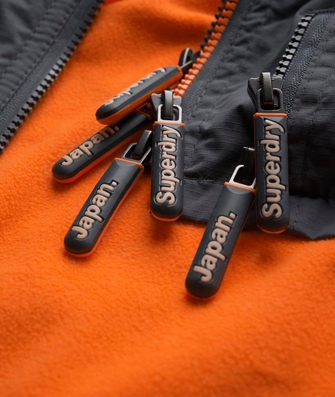 mens Arctic Windcheater in MID CHARCOAL/FLURO ORANGE Superdry UK