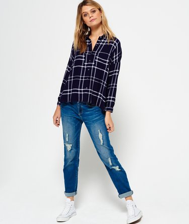 Mariner Check Boyfriend Shirt Image 3