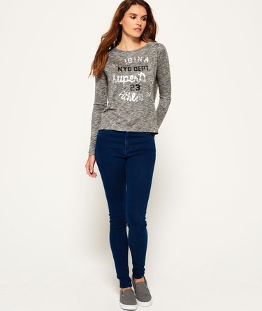 Slubby Knit Graphic Top Image 3