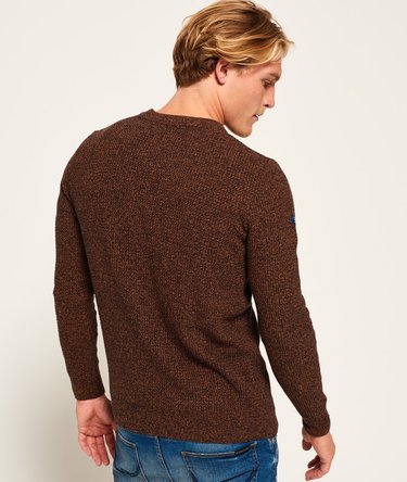 Vaffelstrikket University tr&oslash;je med rund hals Image 4