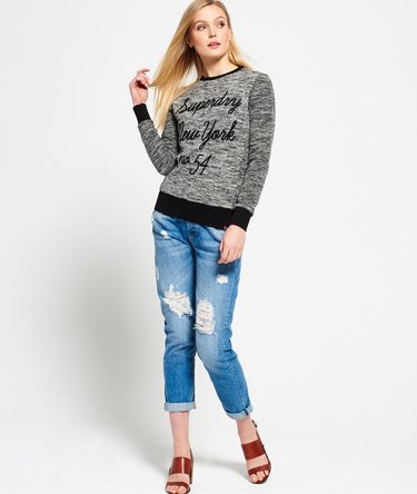 Embroidered Cut & Sew Crew Neck Sweatshirt Image 3