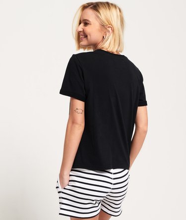 Camiseta de corte cuadrado con strass Image 4