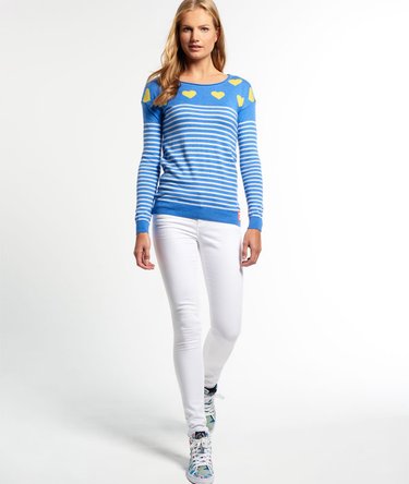 Heart Breton Crew Neck Jumper Image 3