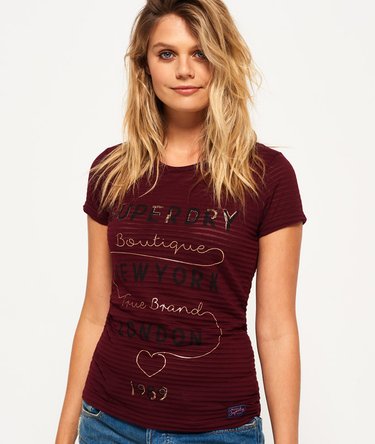 22 Glitter Burnout Stripe T-Shirt Image 1