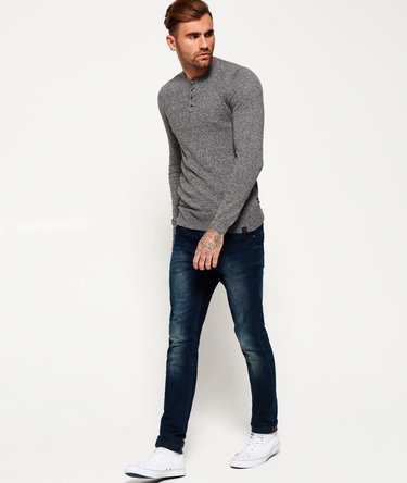 Orange Label Strikket Grandad-genser Image 3