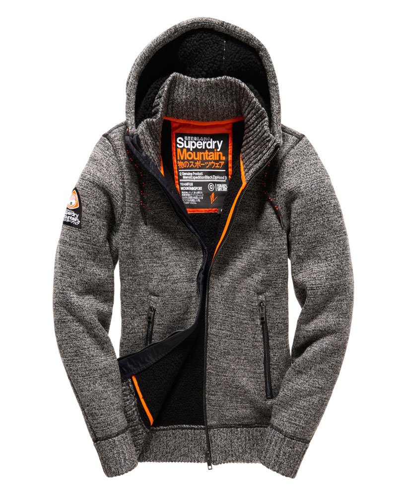 mens Expedition Zip Hoodie in Concrete Twist | Superdry US