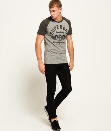 Camiseta motera con mangas raglán Image 3