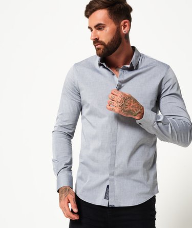 Camisa slim fit de manga larga Image 1