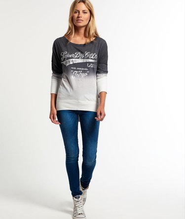 Ombre Glitter topje met gedropte schouders Image 3