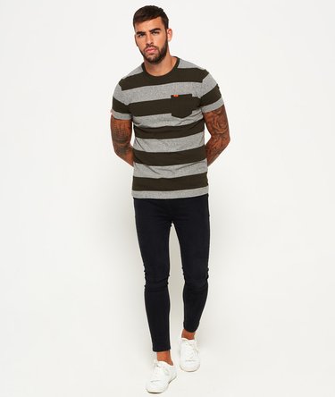 Orange Label Stripe Pocket T-Shirt Image 3