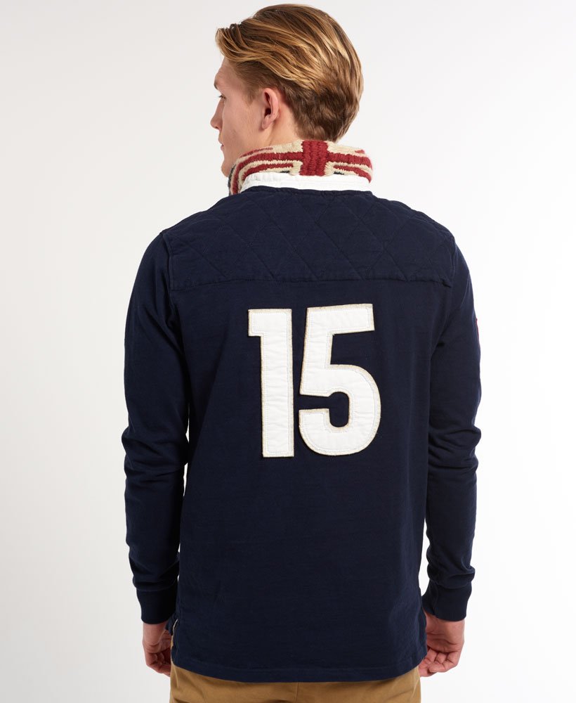 mens Herculean Rugby Shirt in Scottish Navy | Superdry US