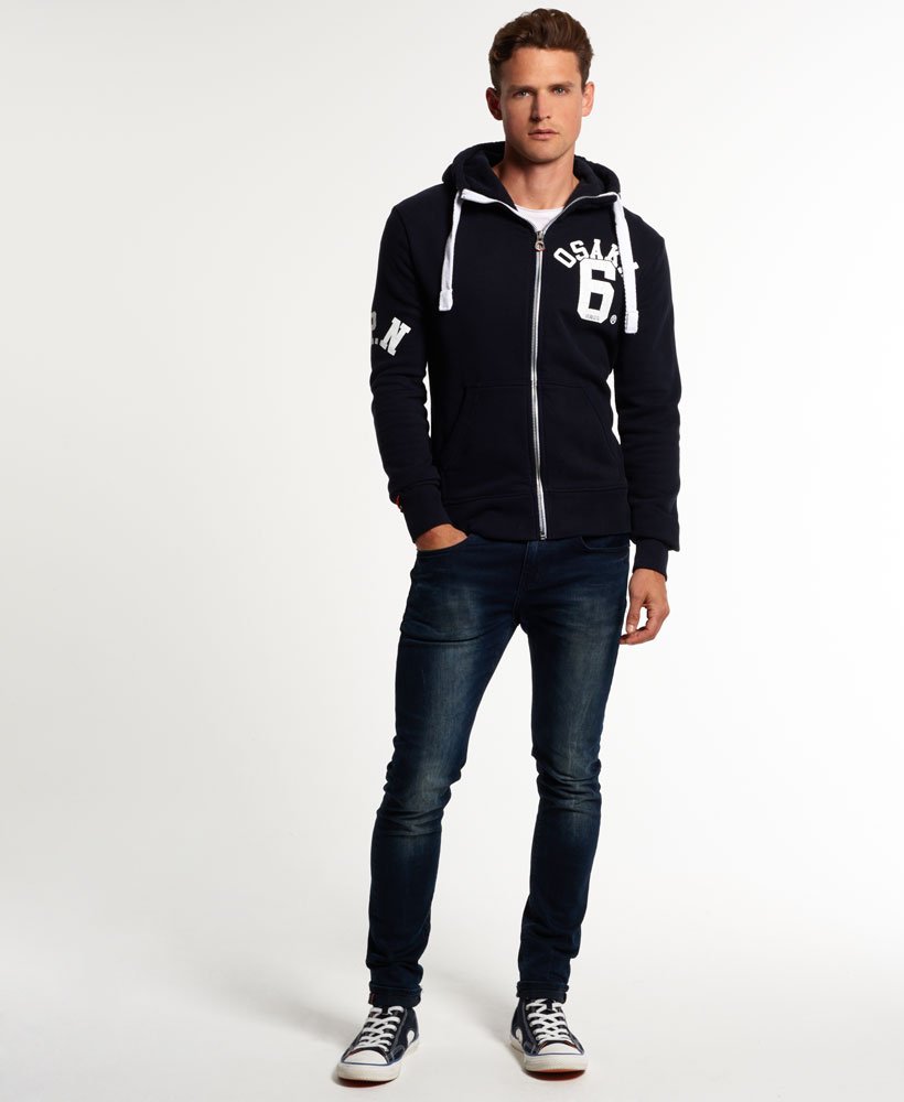 mens Osaka Sport Zip Hoodie in Eclipse Navy | Superdry US