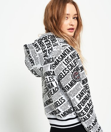 Logo All Over Print Zip Hoodie Image 5