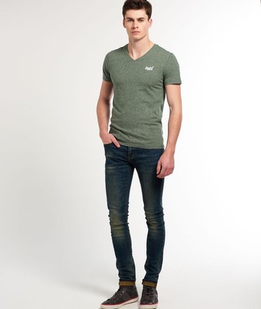 Vintage Emblem Vee Neck T-shirt Image 3
