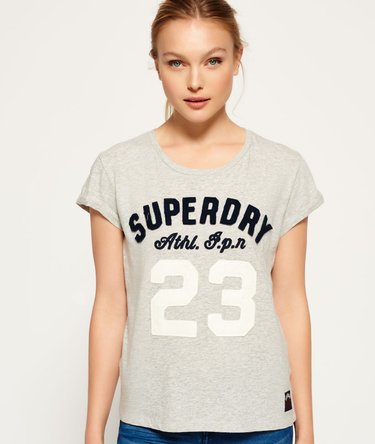 Varsity Applique Roll Cuff T-shirt Image 1