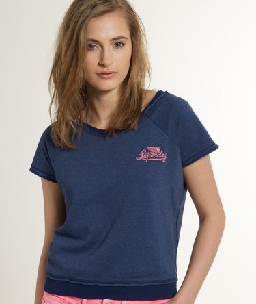 Flame Slub Cut Crew Top Image 1