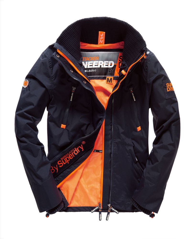mens Wind Attacker in NAVY/FLURO ORANGE | Superdry CA-EN