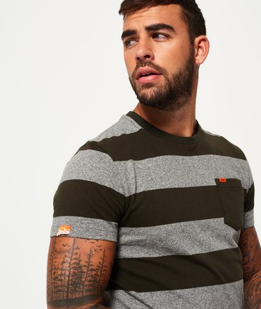 Orange Label Stripe Pocket T-Shirt Image 5