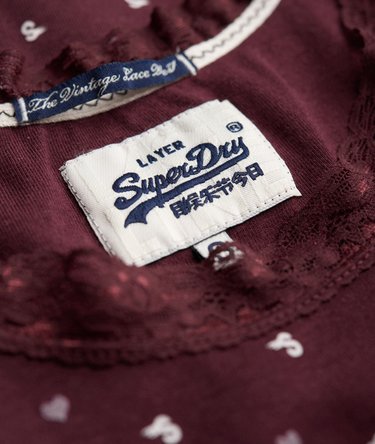 Camiseta de tirantes Vintage Lace Printed Image 5