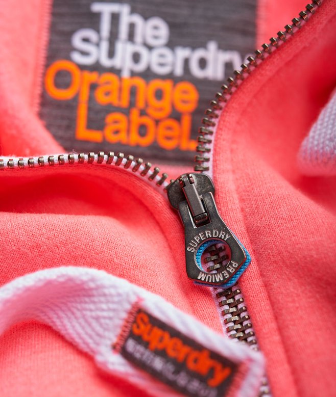 Orange Label Zip Hoodie
