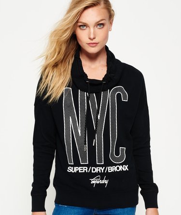 Sudadera con capucha y cuello chimenea Sporty Image 1
