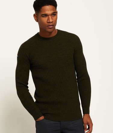 IE Textured Ribbed Crew Jumper Image 1