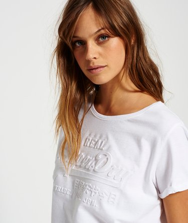 Vintage Logo Embossed Boyfriend T-shirt Image 5