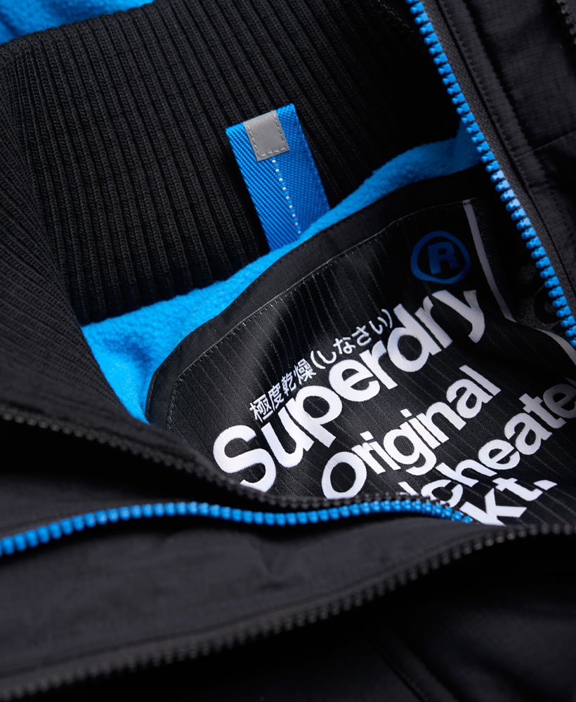 mens Pop Zip Hooded Arctic SD-Windcheater Jacket in BLACK/DENBY