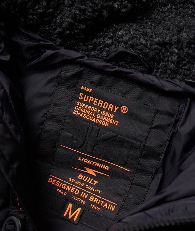 mens Chinook Jacket in Black Superdry UK
