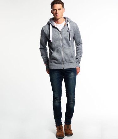 Orange Label Zip Hoodie Image 3